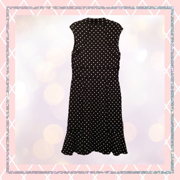 💄WHBM💄Polka Dot Fitted Knit Sheath Dress - Picture 3 of 7